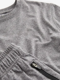 Gris - Ensemble t-shirt et short de sport (3-16 ans)