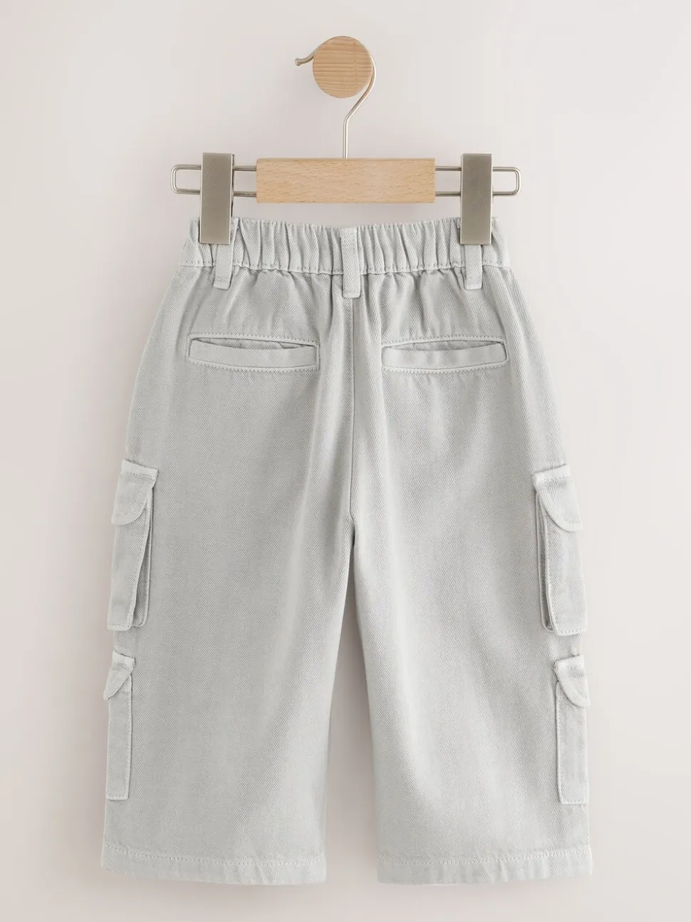 Gris - Jean pantalon cargo 100% coton (3mois-7ans)