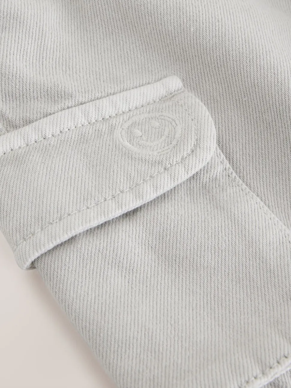 Gris - Jean pantalon cargo 100% coton (3mois-7ans)