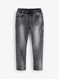 Gris - Jeans extensibles à taille élastique (3-16ans)