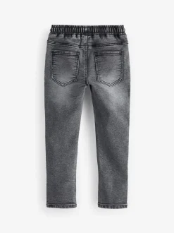 Gris - Jeans extensibles à taille élastique (3-16ans)