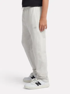 Gris - Joggings New Balance French terry coupe droite à petit logo