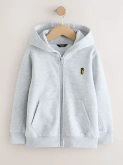 Gris - Logo Zip Through Hoodie (3-16yrs)