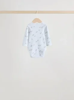 Gris - Lot de 5 bodys bébé à manches longues