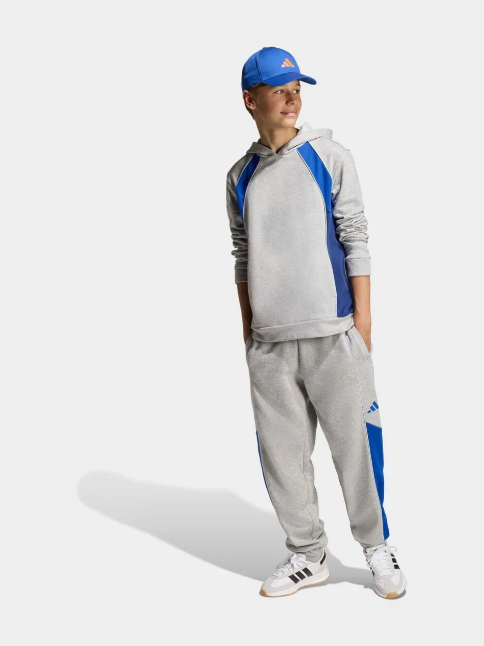 Gris - Pantalon de jogging adidas colour block