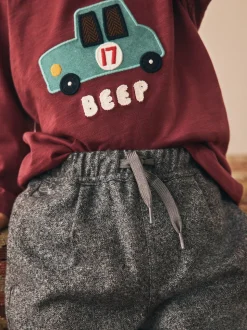 Gris - Pantalons élégants à enfiler (3mois à7ans)