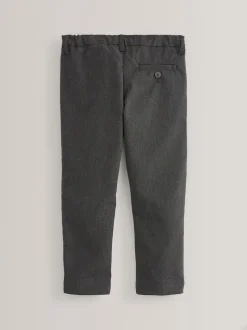 Gris - Pantalons Skinny School habillés extensibles à enfiler (3-17ans)