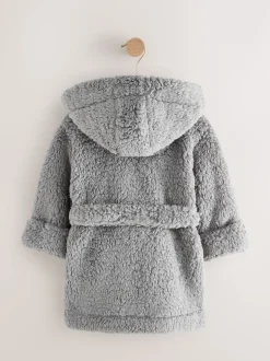 Gris - Peignoir en polaire bébé (12mois-8ans)