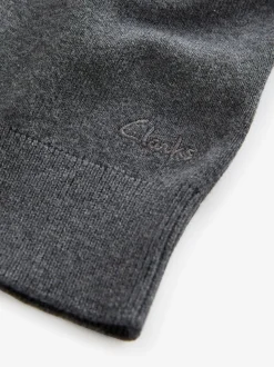 Gris - Pull Clarks unisexe en maille pour l’école