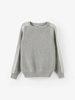Gris - Pull Col rond en maille Cotton On