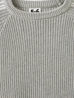 Gris - Pull Col rond en maille Cotton On