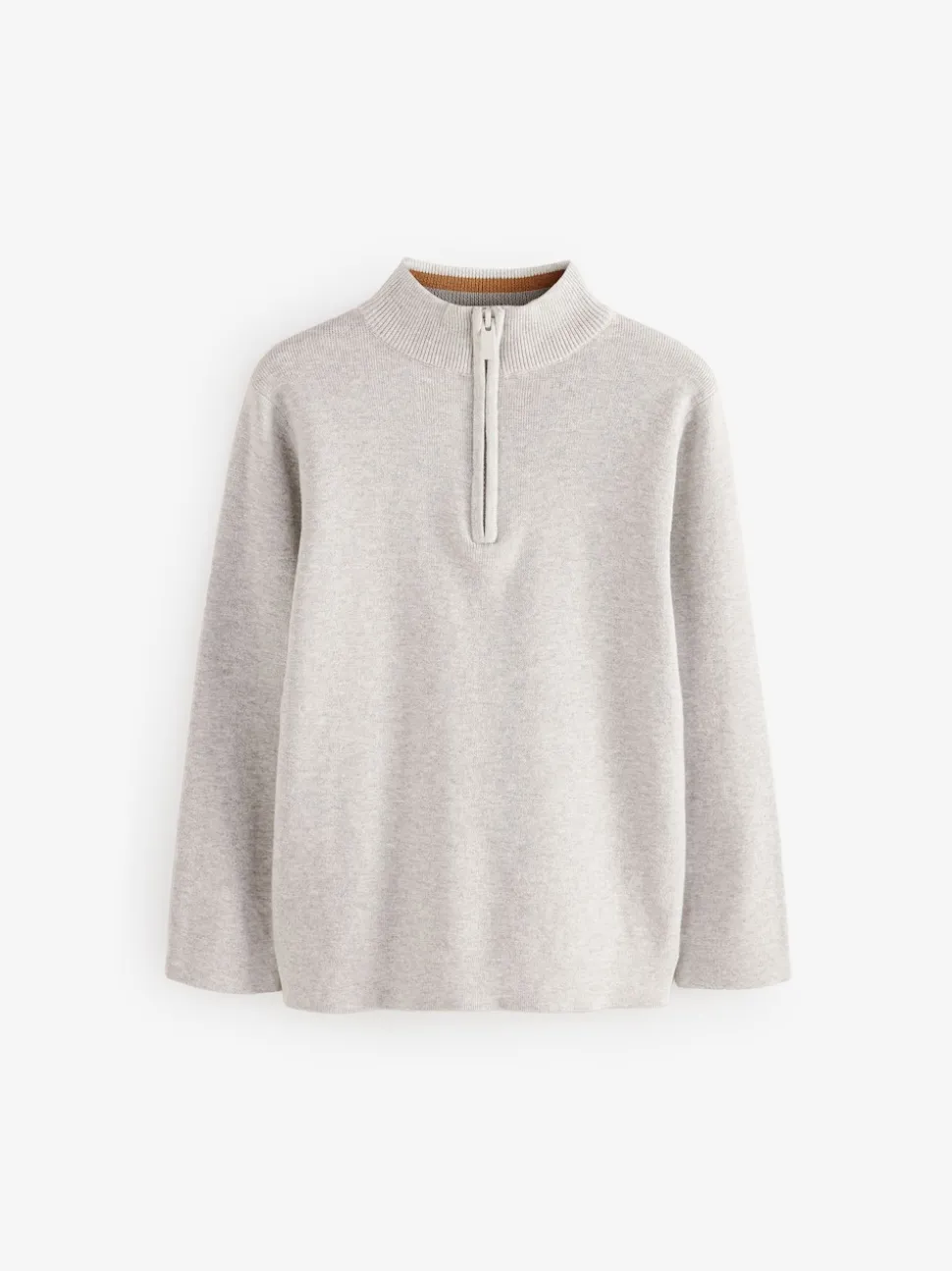 Gris - Pull quart de zip (3-16ans)
