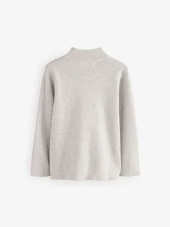 Gris - Pull quart de zip (3-16ans)