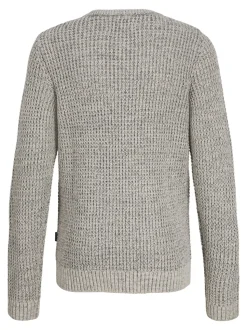 Gris - Pulls JACK & JONES JUNIOR en maille à Col rond