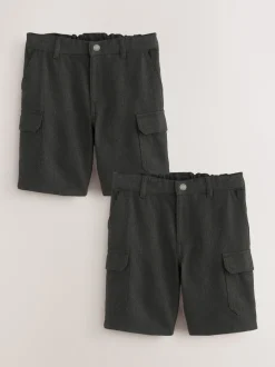 Gris - Short cargo pour l'école (3-14ans)