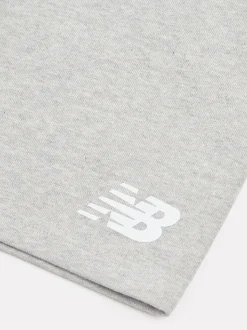Gris - Short en coton New Balance French terry à logo empilé