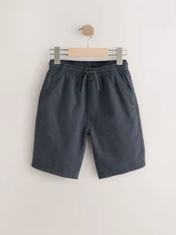 Gris - Short tissé texturé 100% coton (3-16ans)