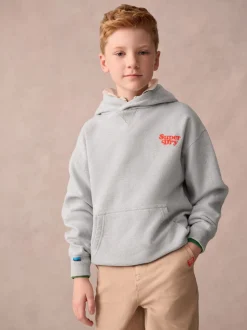 Gris - Superdry Sweat à capuche Essentiel