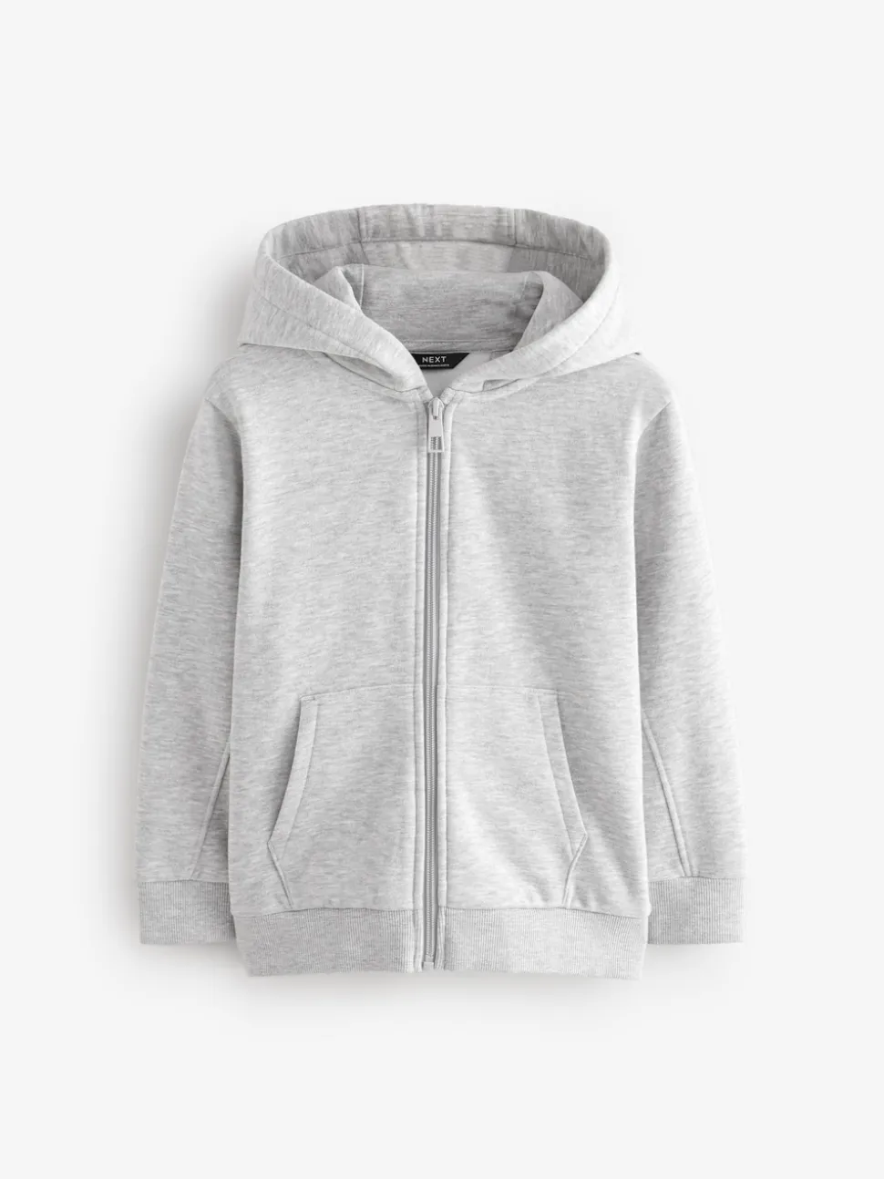 Gris - Sweat à capuche zippé (3-16ans)