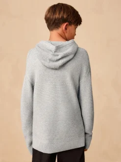 Gris - Sweat-shirt à capuche en maille utilitaire (3-16ans)