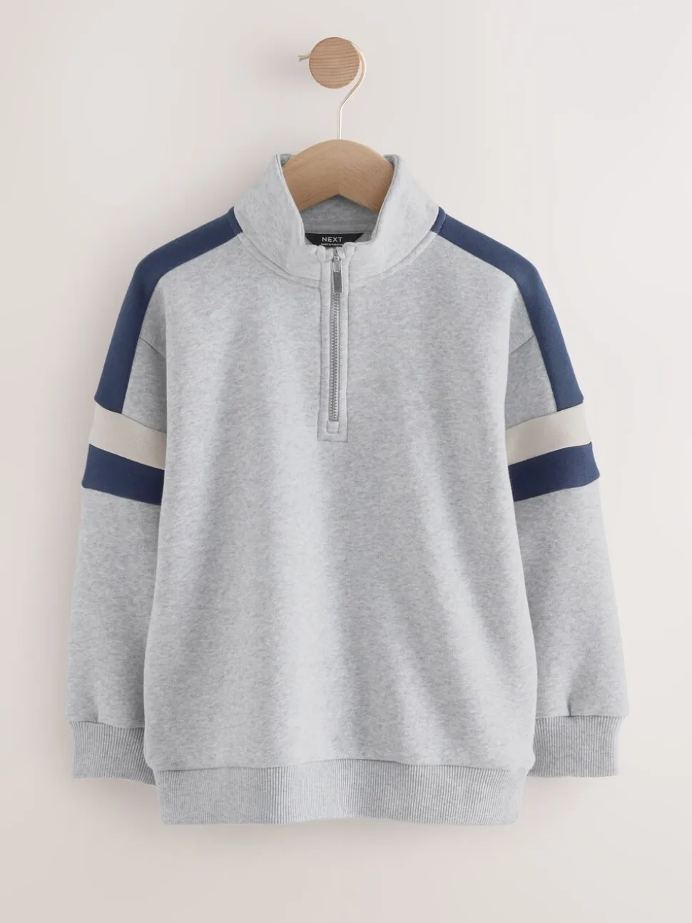 Gris - Sweat-shirt Color-block à Col cheminée (3-16ans)