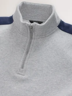 Gris - Sweat-shirt Color-block à Col cheminée (3-16ans)