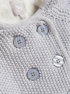 Gris - The Little Tailor Manteau de landau Pixie Bébé 100% coton doublé de peluche