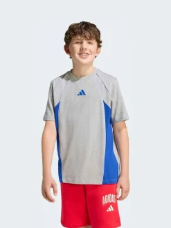 Gris - T-shirt adidas Color-block