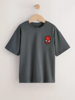 Gris - T-shirt Spiderman à manches courtes (3-16ans)