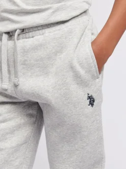 Gris - U.S. Polo Assn. Double Horsemen Garçons 100% Coton Joggers