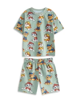 Gris - Vanilla Underground Bluey GARÇON Multicolore Personnage Multi-Pack de 2 Ensemble de Pyjamas à Manches courtes et Shorts