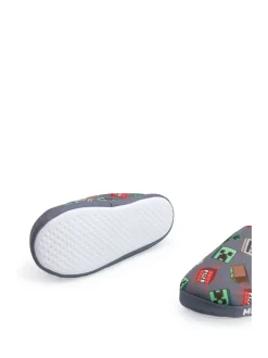 Gris - Vanilla Underground Minecraft Pantoufles Garçons