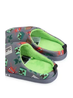 Gris - Vanilla Underground Minecraft Pantoufles Garçons