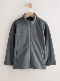 Gris - Veste polaire zippée avec poches (3-16ans)