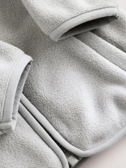 Gris - Veste zippée bébé en micro polaire (0mois-2ans)