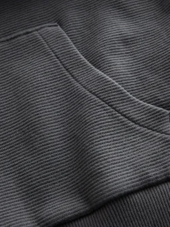 Gris anthracite en velours côtelé - SmallSaints Oversized Underground Pullover Sweat-shirt à capuche