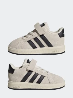 Gris cendré - adidas Grand Court 2.0 Baskets à lacets élastiques bébé