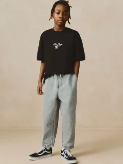 Gris clair - 100% coton léger à enfiler Jeans (3-16ans)