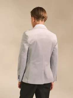 Gris clair - Blazer en velours (3-16ans)
