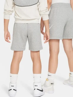 Gris clair - Shorts en molleton Français terry Nike Club