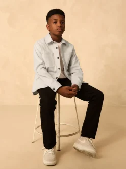 Gris clair - Surchemise brossée (3-16ans)