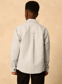 Gris clair - Surchemise brossée (3-16ans)