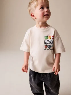 Gris clair - T-shirt Marvel en coton à manches courtes (3mois-8ans)