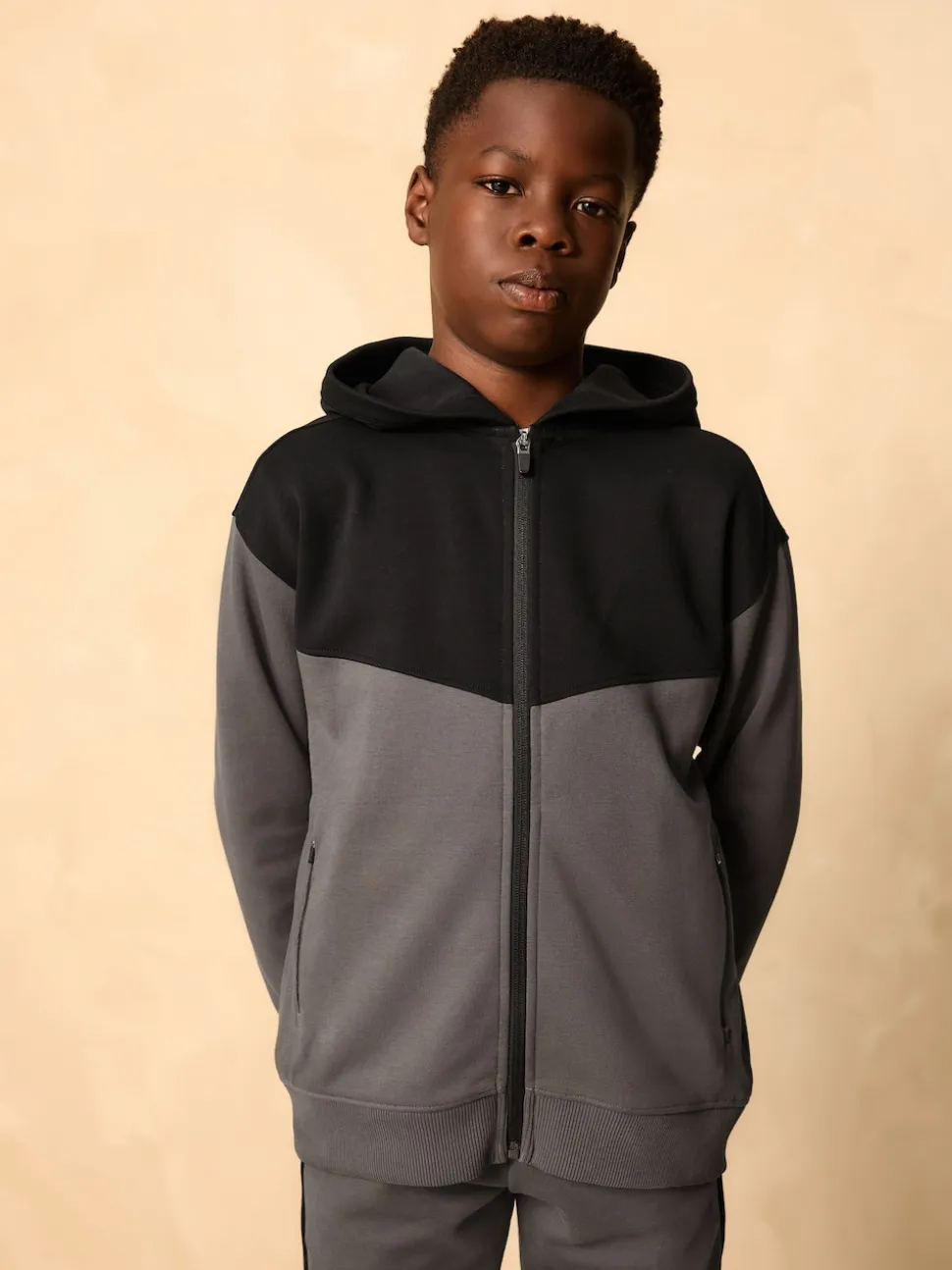 Gris de charbon de bois - Ensemble sweats à capuche et joggings Vêtements de sport