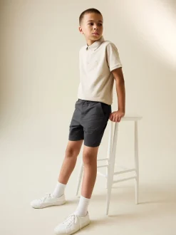 Gris de charbon de bois - Short Chino (3-16ans)