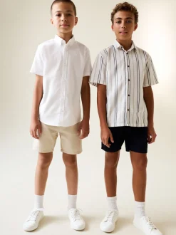 Gris de charbon de bois - Short Chino (3-16ans)