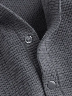 Gris de charbon de bois - Veste BÉBÉ légère en jersey texturé (0mois à2ans)