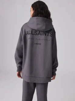 Gris de charbon de bois - SmallSaints Oversized Underground Pullover Sweat-shirt à capuche