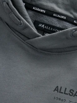 Gris de charbon de bois - SmallSaints Oversized Underground Pullover Sweat-shirt à capuche