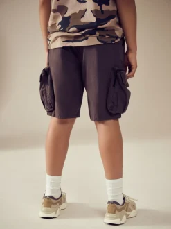 Gris de charbon de bois - Cargo court à poche ample (3-16ans)